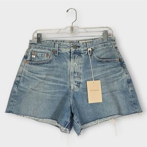 AG Adriano Goldschmeid Alexxis Cut Off Jean Short Size 29 High Rise Button Fly